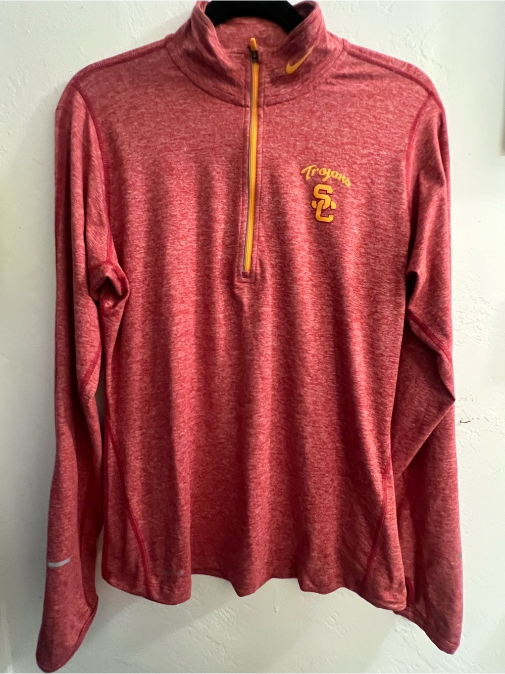 Nike Cardinal Red & Gold USC Trojans Half-Zip Pullover